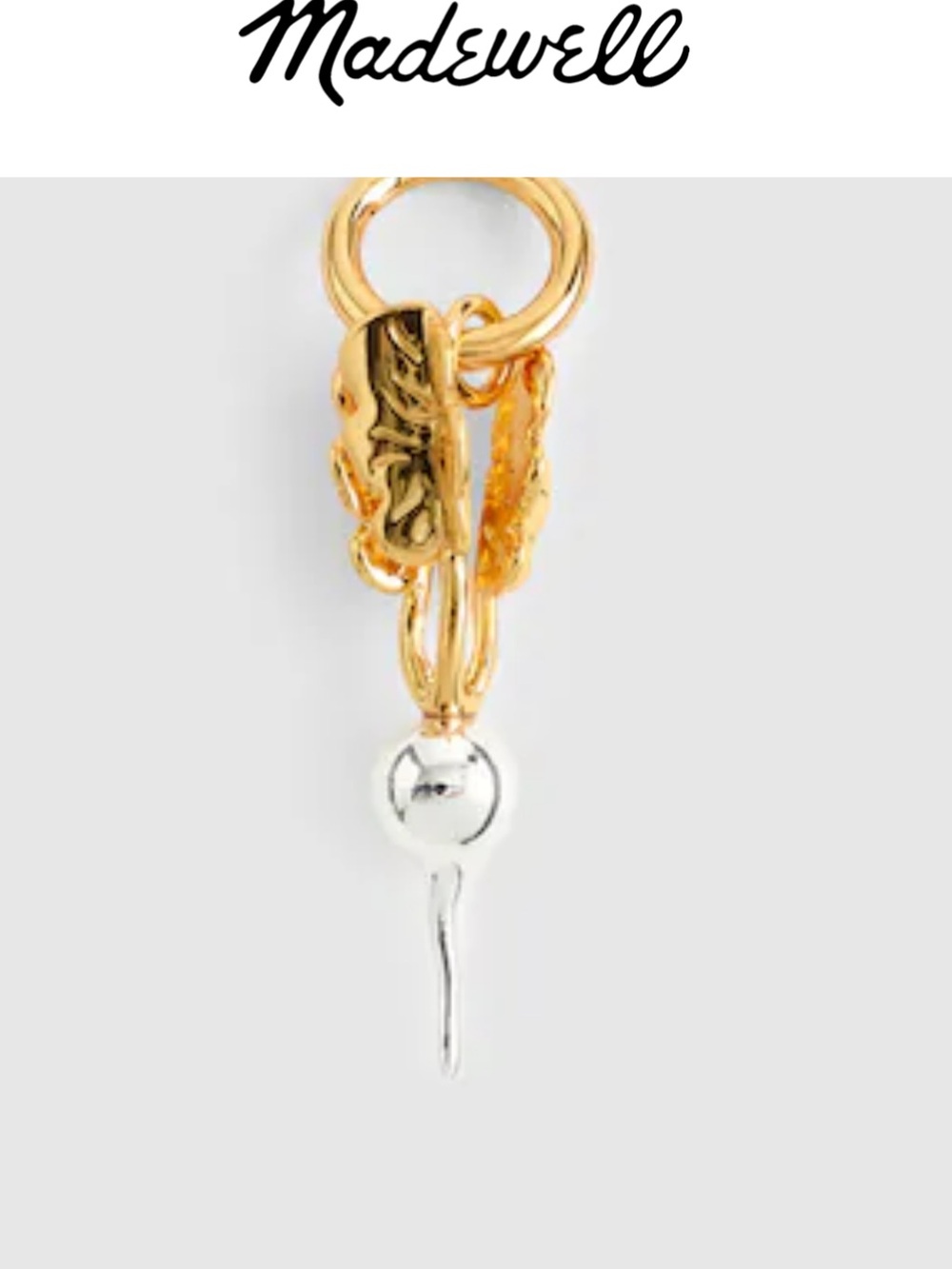 NWT Madewell Charm - Gold & Silver Radish Charm - Picture 7 of 13